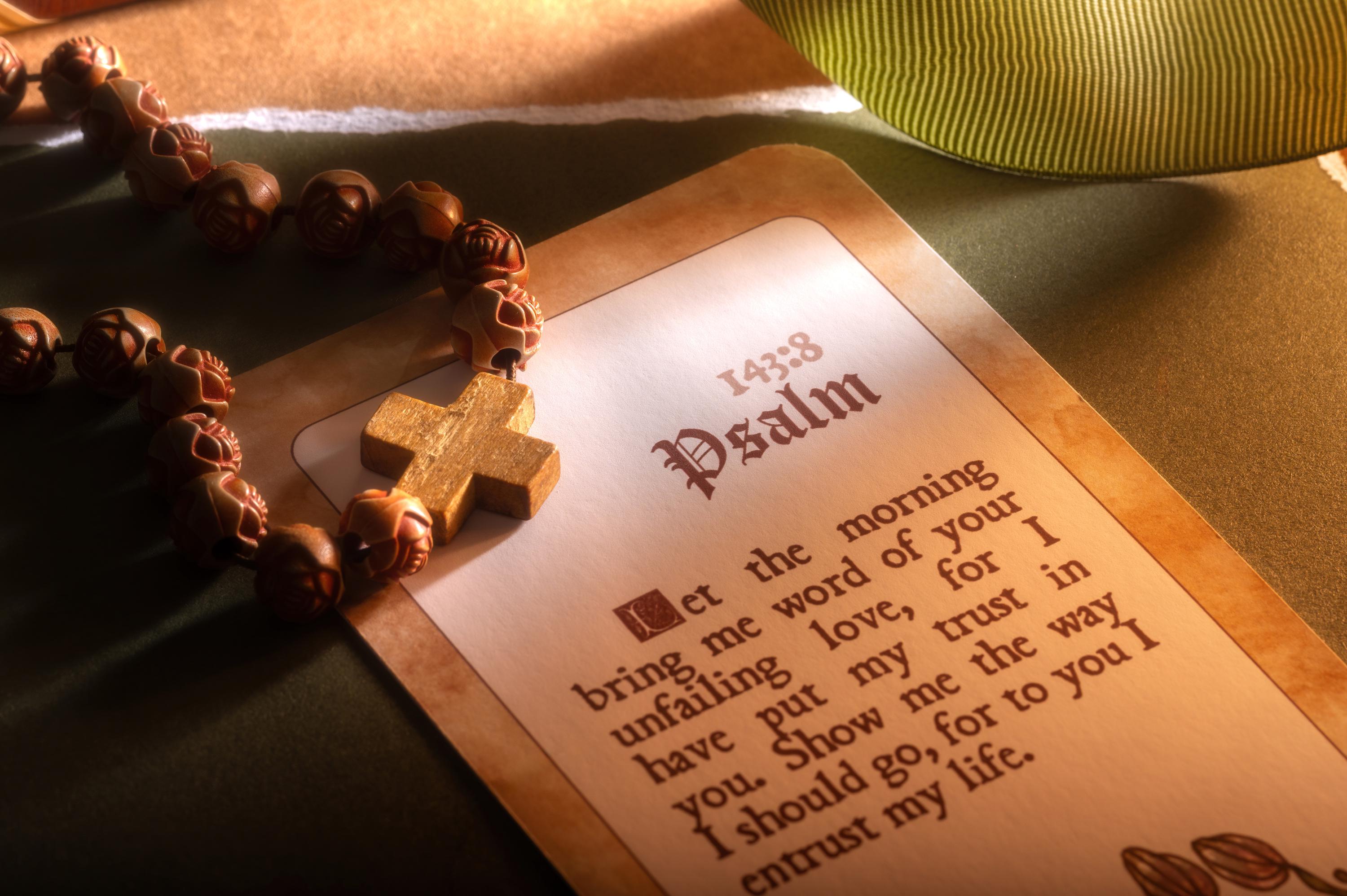 Psalm 143:8 (8x12.8cm) Devotional Prayer Card